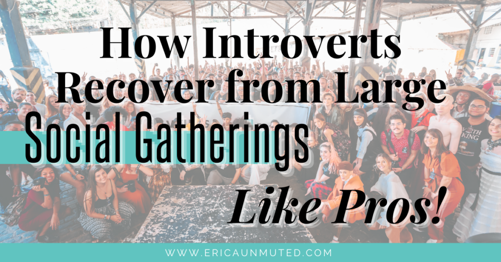Large social gatherings can be really draining for Introverts and can require quite a bit of time to recover from. Here is a how-to guide for recovery. Large events, festivals, meetings. Corporate world recovery.